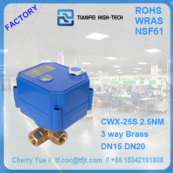 3 way electric water valve