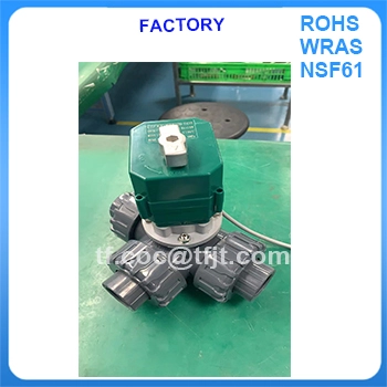 motorized 3 way pvc ball valve 2