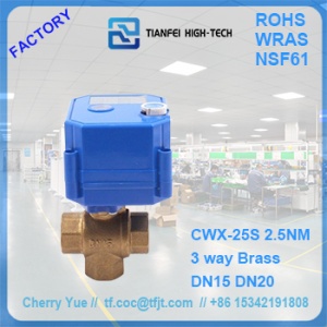 motorized three way valve