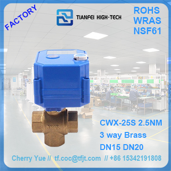 motorized three way valve