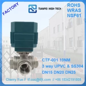 electric 3 way pool ball valve