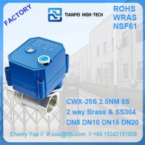 motorized two way ball valve